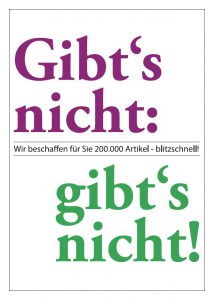 Gibt's nicht: gibt's nicht